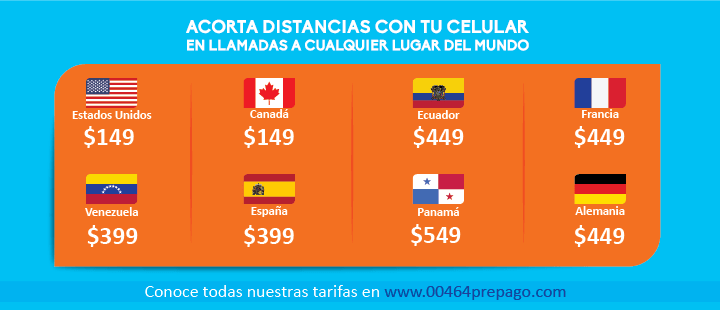 LLamadas a cualquier lugar del mundo - Recarga 464